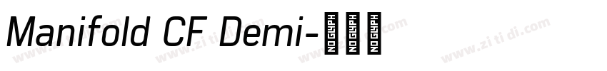 Manifold CF Demi字体转换